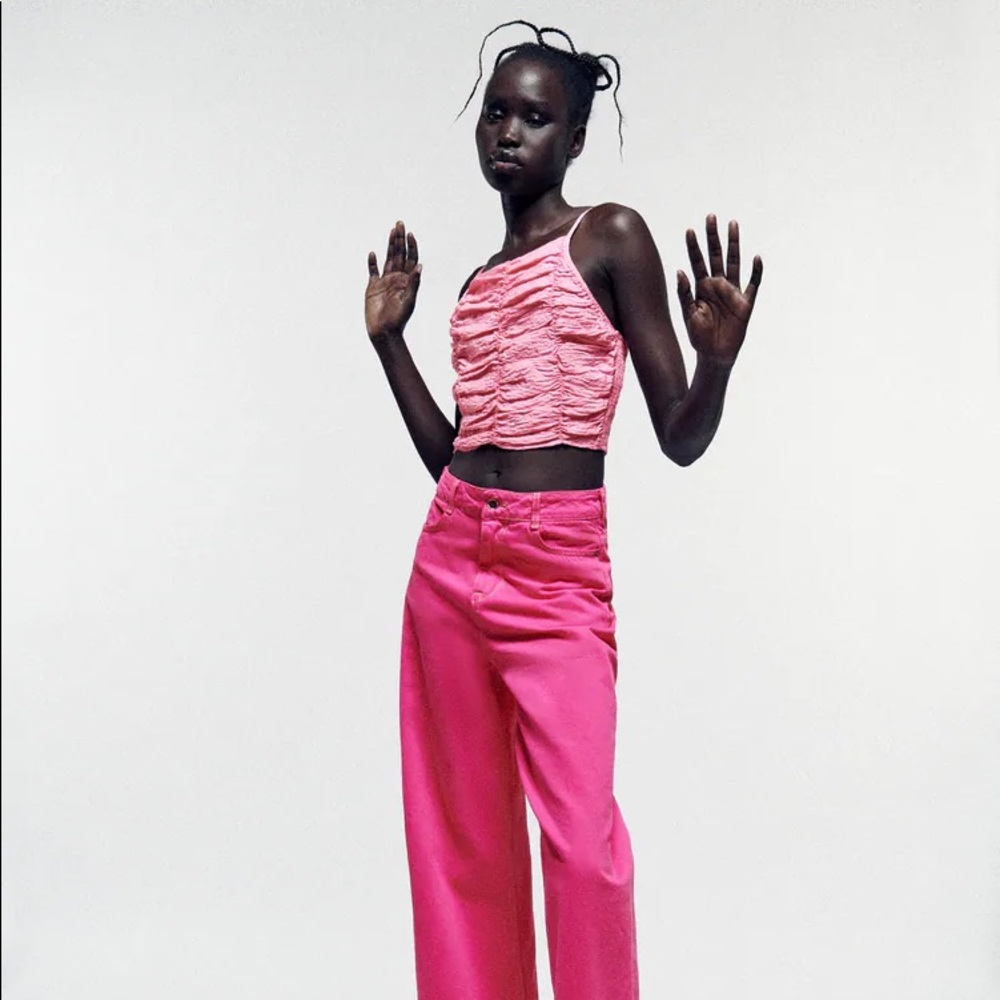 ZARA DRAPED CROP TOP
